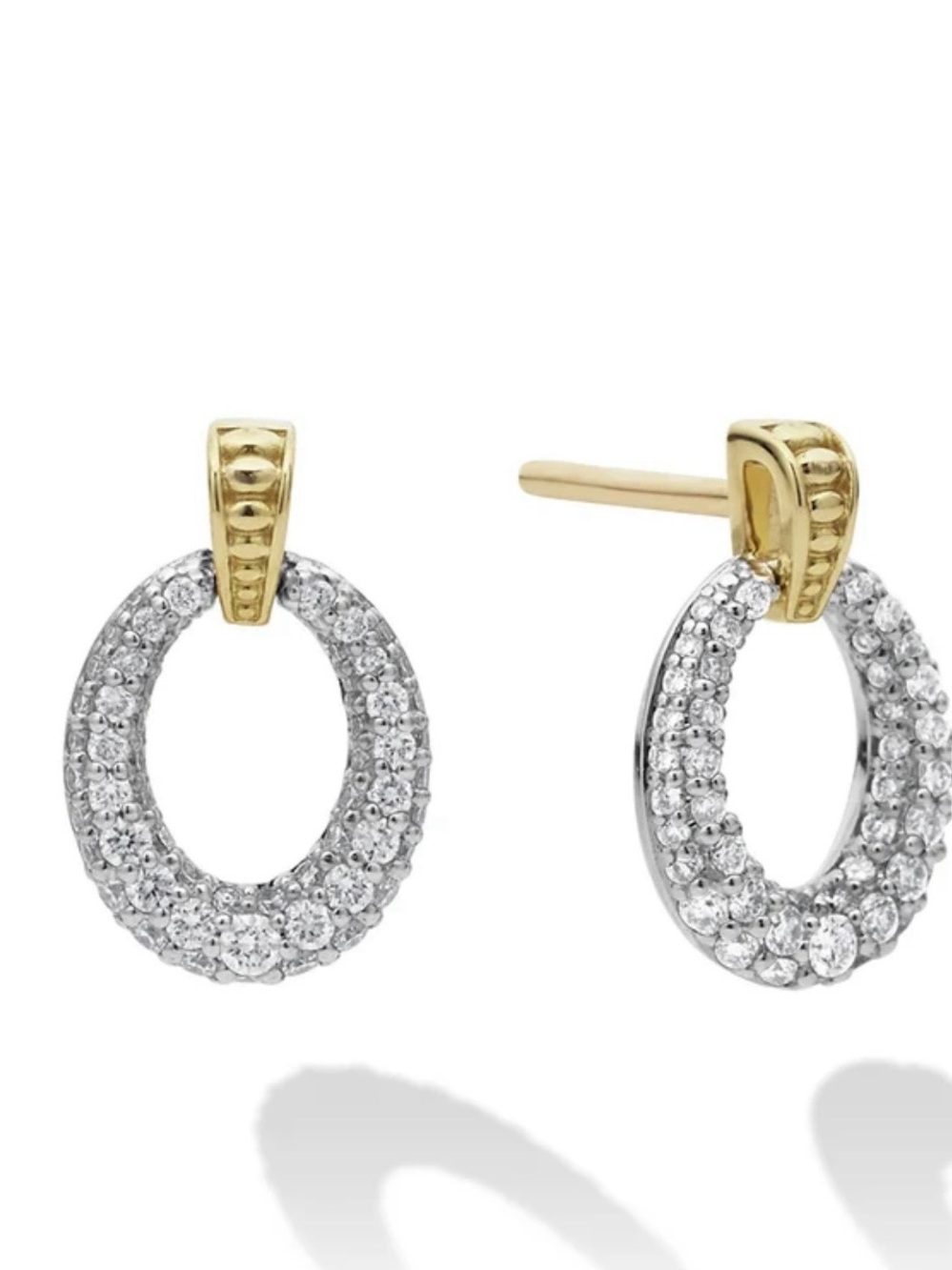Lagos two-tone diamond studs